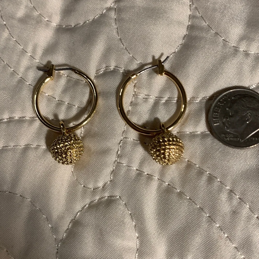 Hoop and charm earrings NEW - Picture 3 of 4